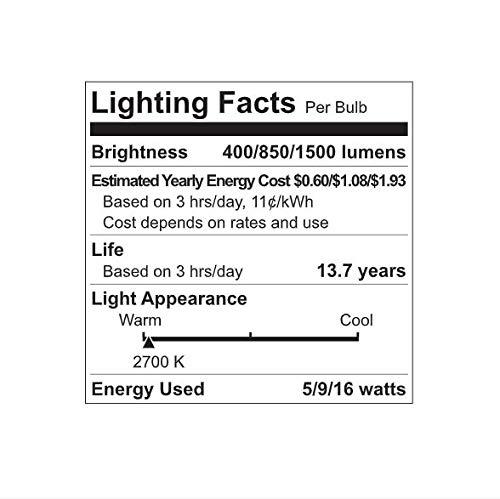 GE Lighting GE Lighting Relax LED 3-Way Light Bulb, 5/11/16 Watt, Soft White, A21 Standard Light Bulb, CA Compliant (1 Pack)