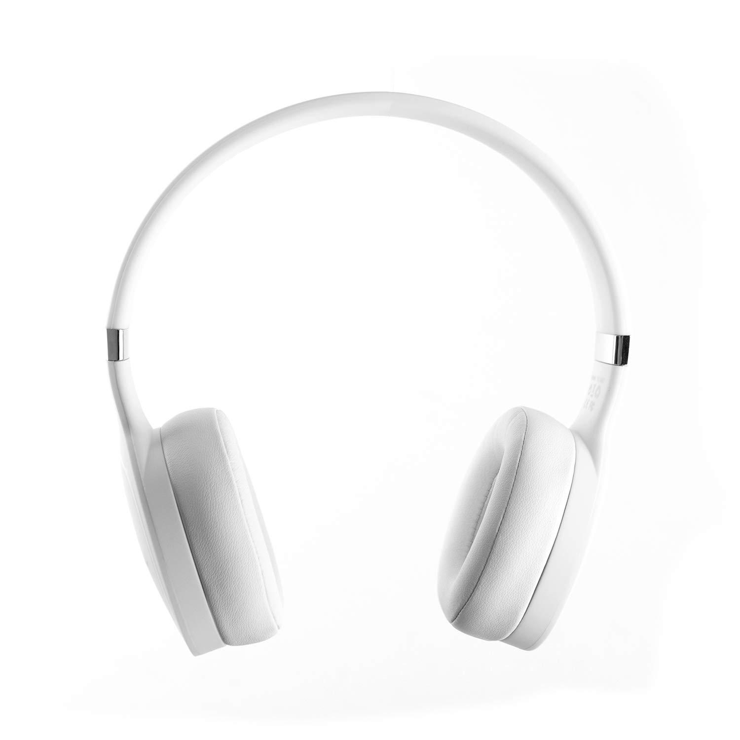 Altatac Altatac Wireless Bluetooth 5.0 Over-Ear Deep Bass Headphones with Microphone and Charging Cable, White