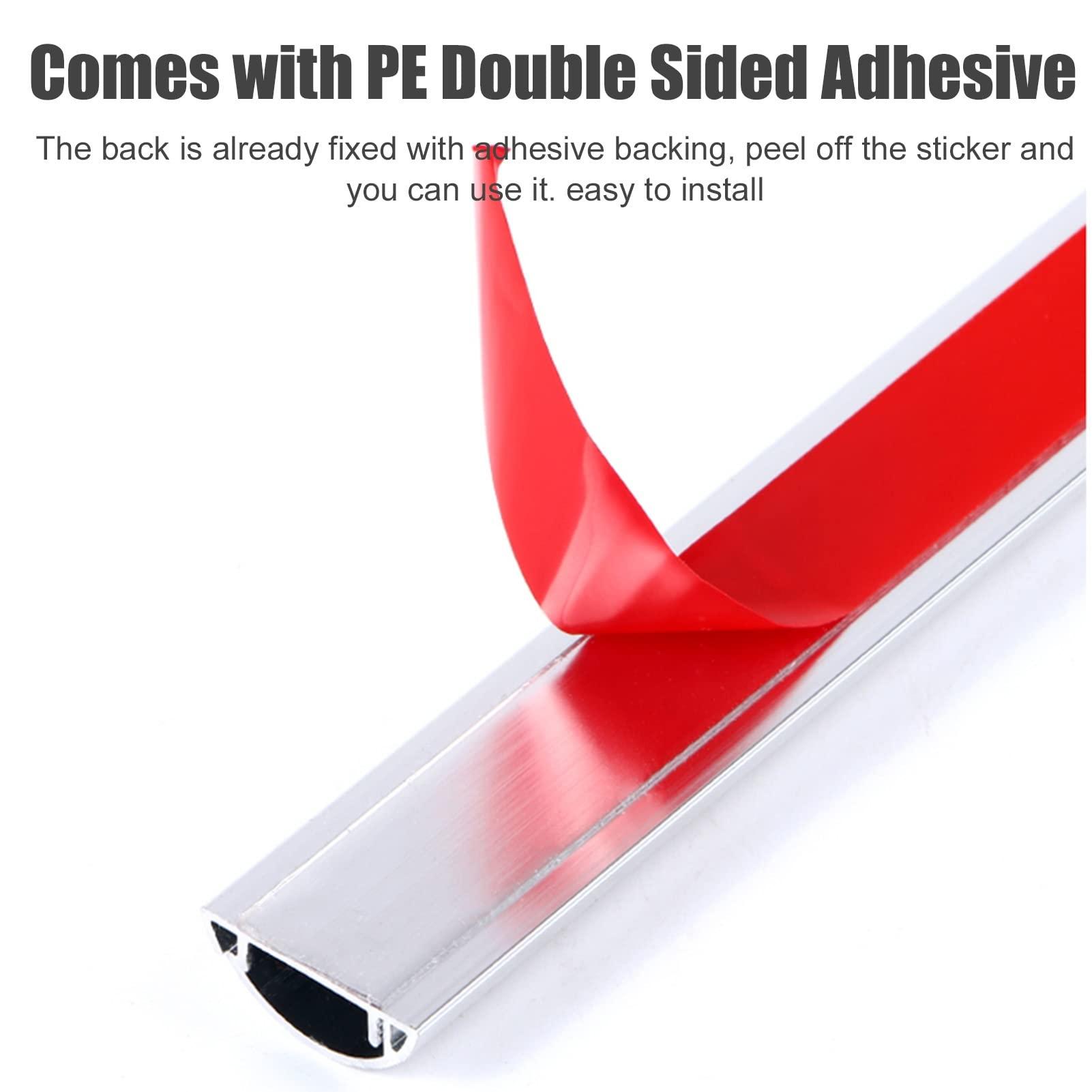 HAIXHX Aluminum Alloy Cable Cover, Waterproof Half Round Cord Cover Protector Self Adhesive TV Wire Hider for Office/Home/Workshop (Color : Silver, Size : No.2)