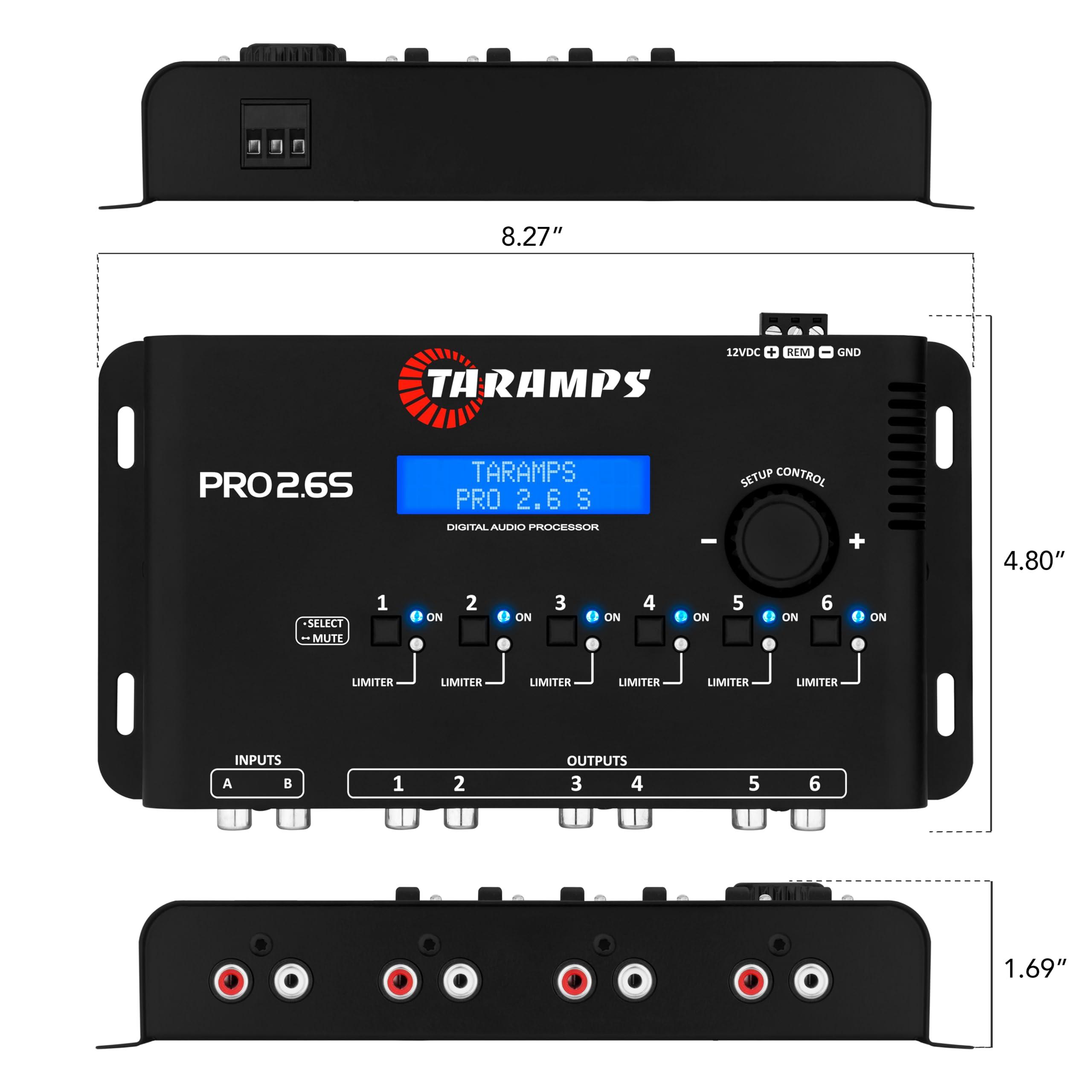 Taramp's Taramp\'s Pro 2.6S Digital Signal Processor Equalizer 3-band Graphic Equalization 6 Channels 18K Ohms(RCA) Output Impedance 47 Ohms Limiter Adjustable Car Audio System