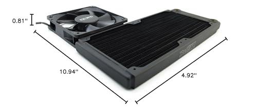 XSPC XSPC TX240 Ultra Thin Radiator, 120mm x 2, Dual Fan, White