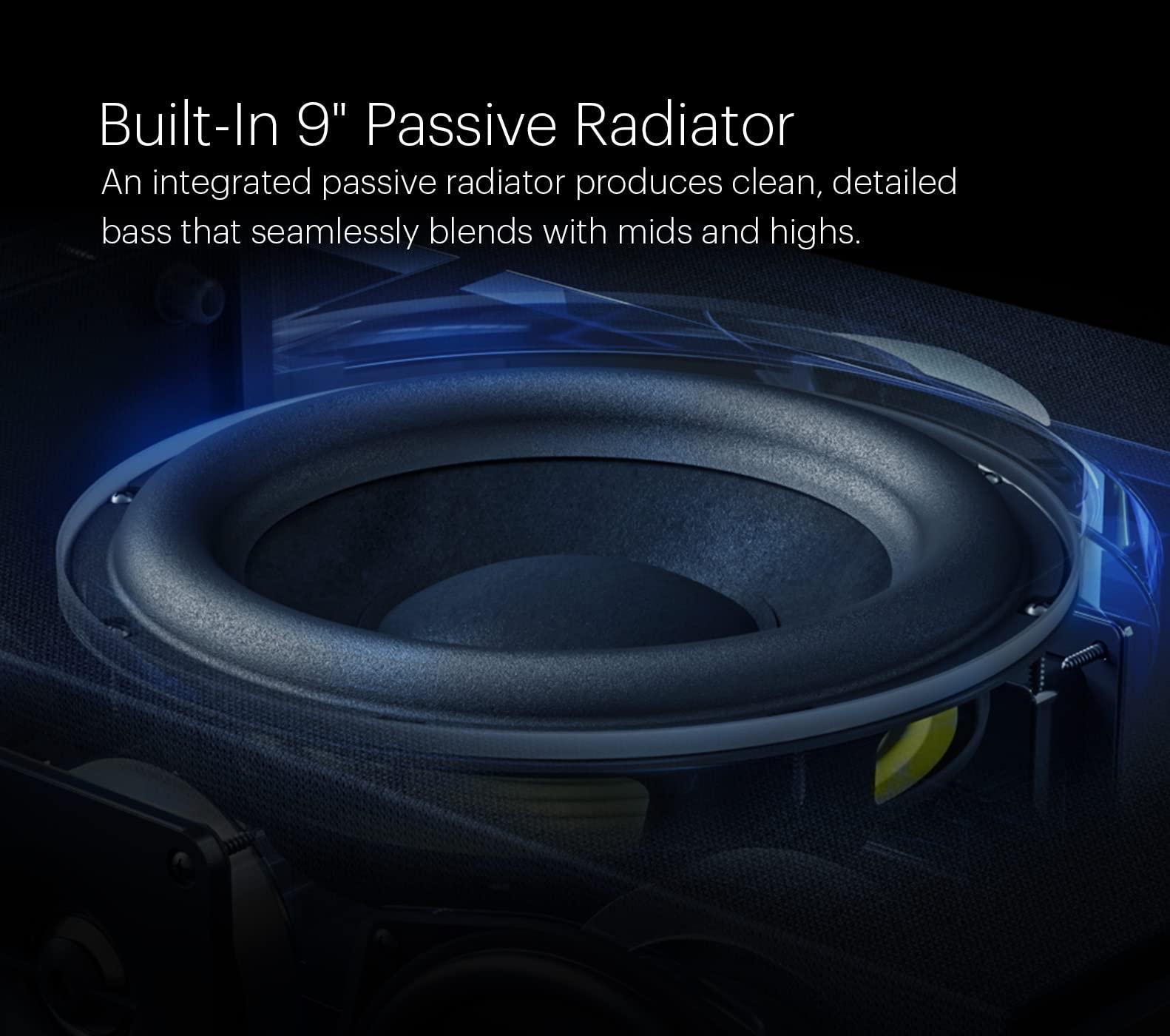 Definitive Technology Definitive Technology Dymension DM10 Center Channel Speaker, (2) 5.25\" Midrange Woofer, 1\" Tweeter, 9\" Passive Bass Radiator, for Dymension Series Home Speakers, Immersive Home Theater Audio, Black