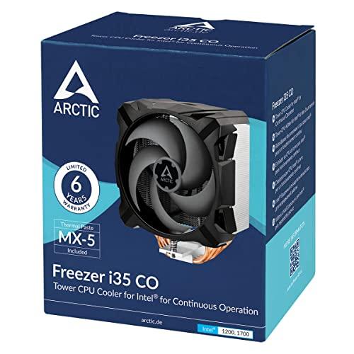 ARCTIC ARCTIC Freezer i35 CO - Tower CPU Cooler, Intel Specific, Pressure Optimized 120 mm P-Fan, 01800 RPM, Semi Passive, Dual Ball Bearing, incl. MX-5 Thermal Paste - Black
