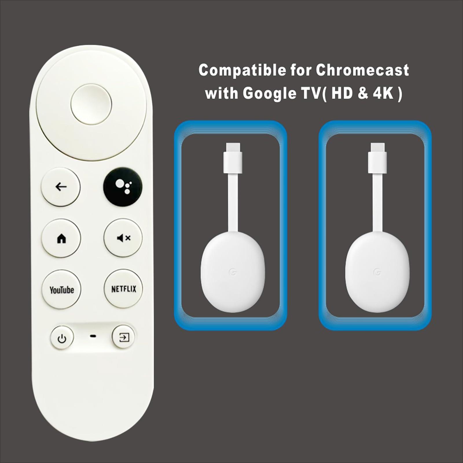 QRL Replacement for Chromecast-with-Google-TV-Remote, Chromecast Remote G9N9N for Google TV HD/4K Streaming Stick