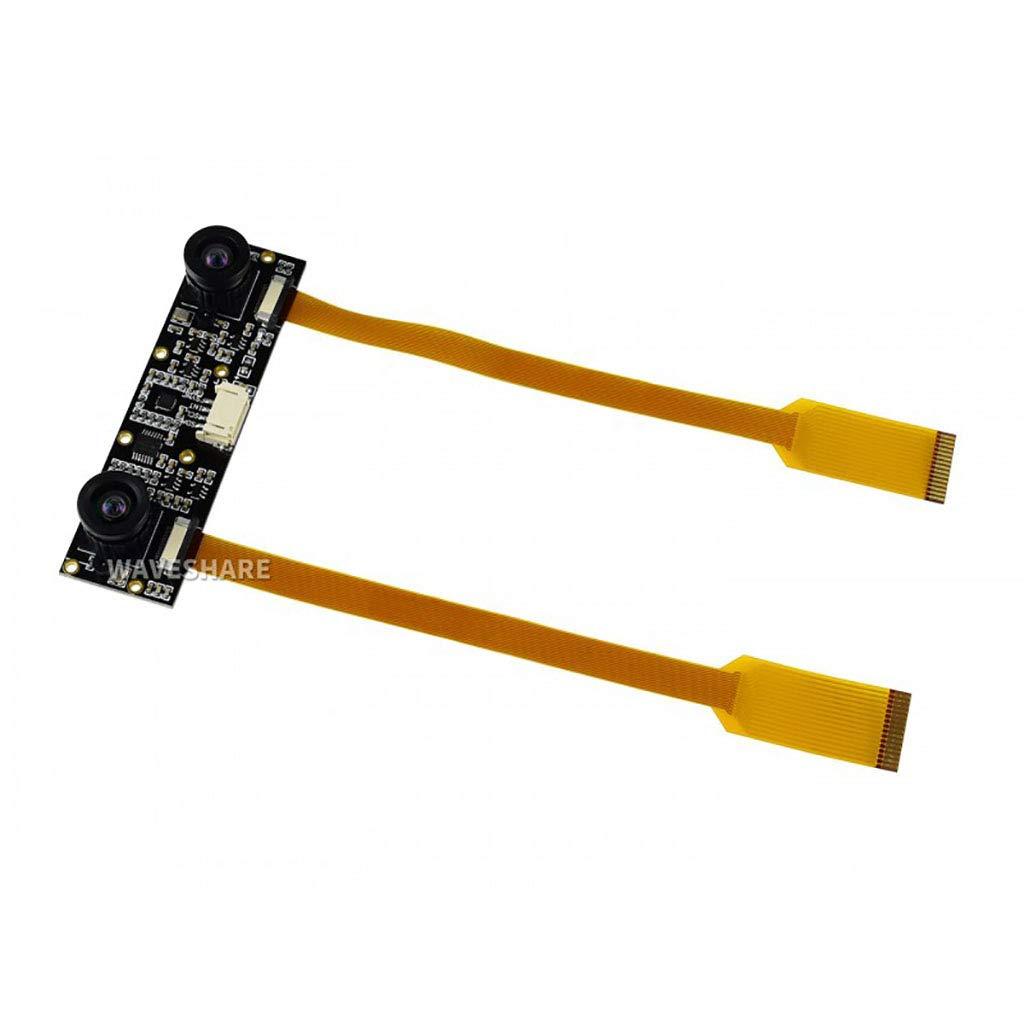 waveshare waveshare Binocular Camera Module Dual IMX219 8 Megapixels Stereo Vision Depth Vision Supports Jetson Nano Developer Kit B01and Fits Raspberry Pi CM3/CM3+ Expansion Boards for AI Vision Applications