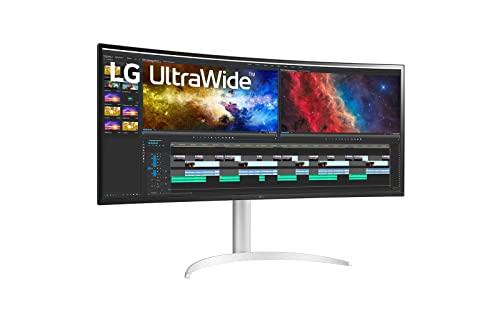 LG LG 37.5 38BP85C-W 21:9 QHD+ UltraWide Curved Monitor with HDR10, USB Type-C, and AMD FreeSync, Black
