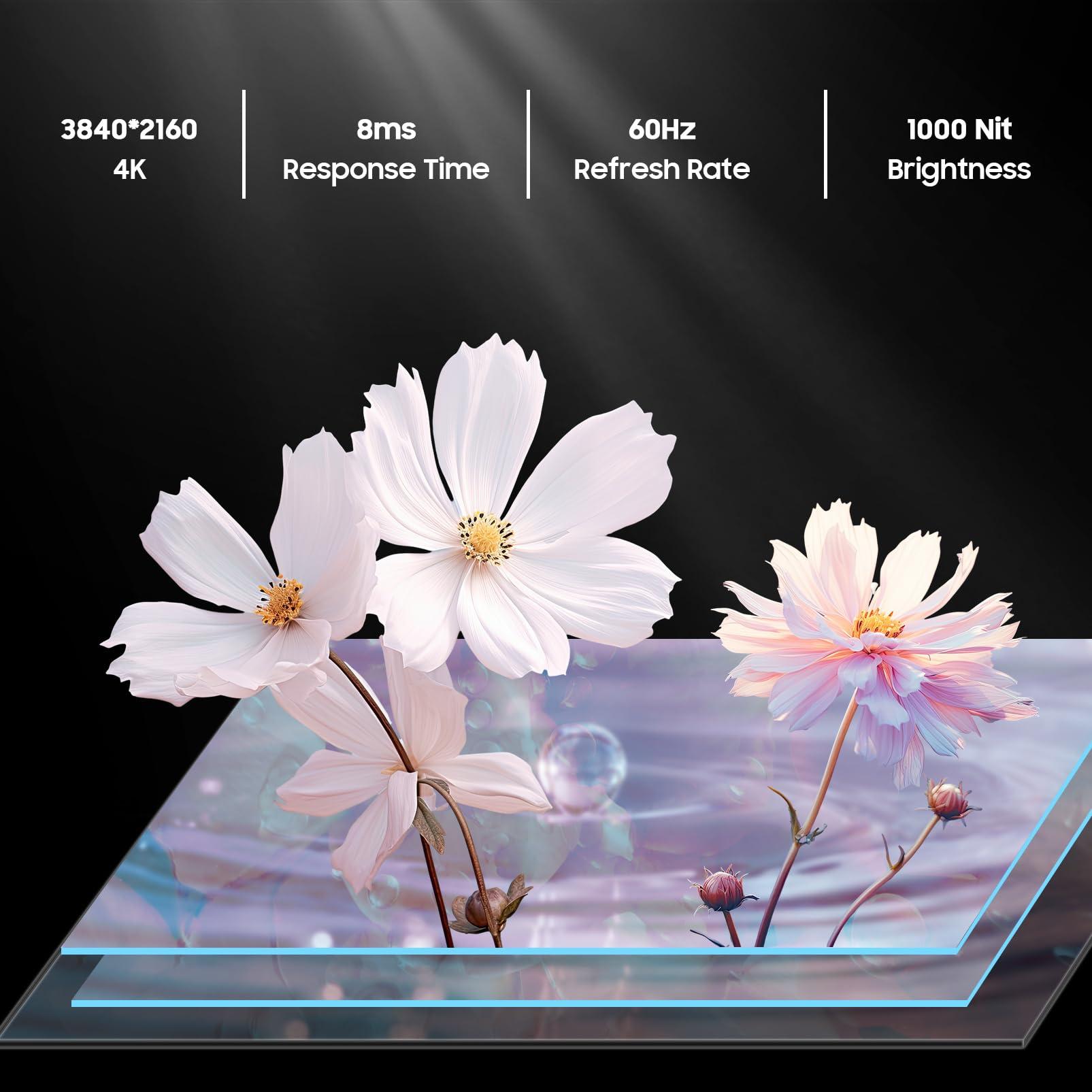 SYLVOX SYLVOX Smart Outdoor TV, 43 inch Outdoor Television Upgraded Google TV, 4K Weatherproof Outside TV, IP55 Waterproof, Google Assistant, Chromecast, 1000 nit Brightness for Partial Sun (Deck Pro 2.0)