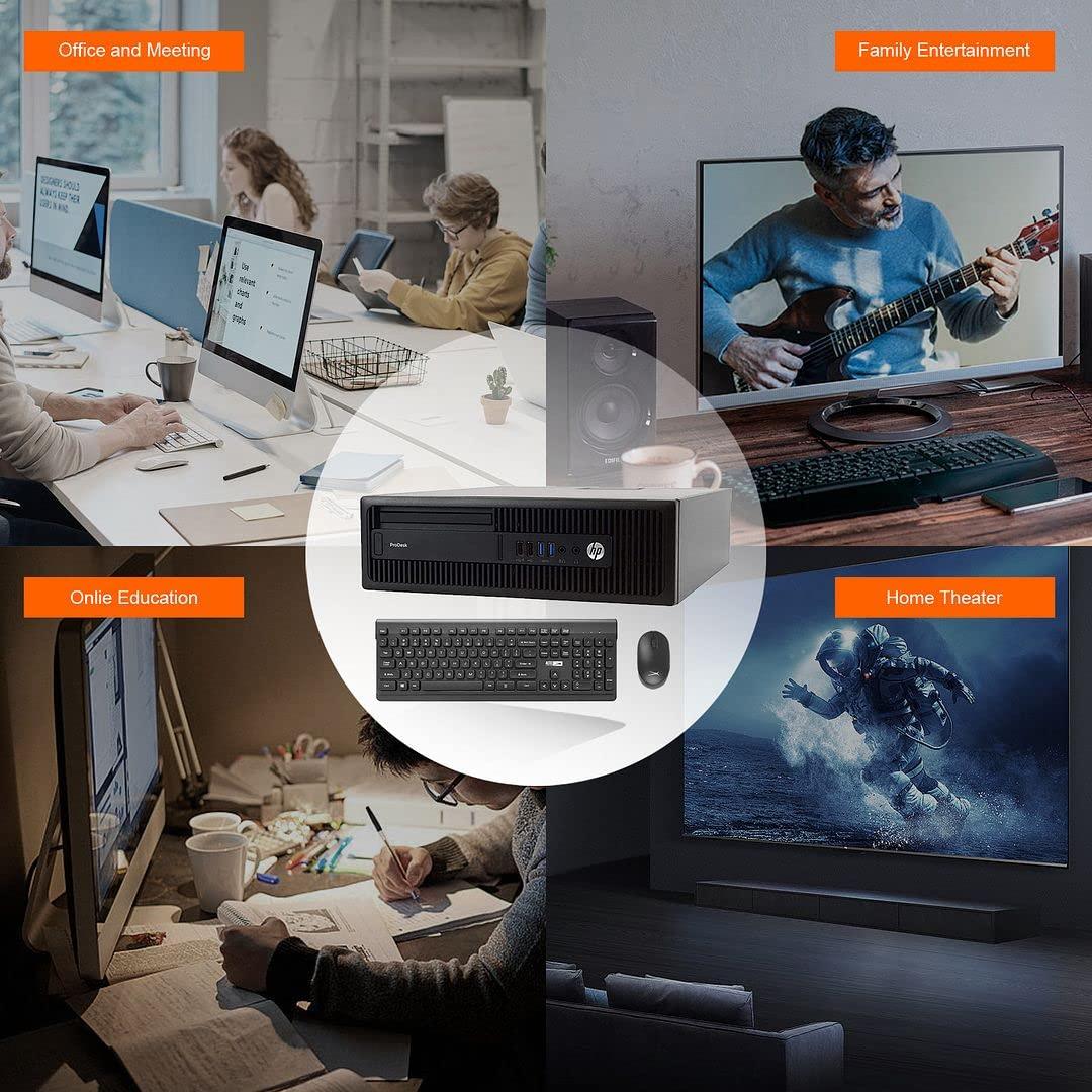 HP HP ProDesk 600 G2 Small Form Factor i5 Desktop Computer,32GB Ram,1TB SSD,Business SFF PC + 2TB HDD Built-in WiFi DVD-RW VGA DP Dual Monitor Support Wireless K&M+TJJ Mouse Pad (Renewed)