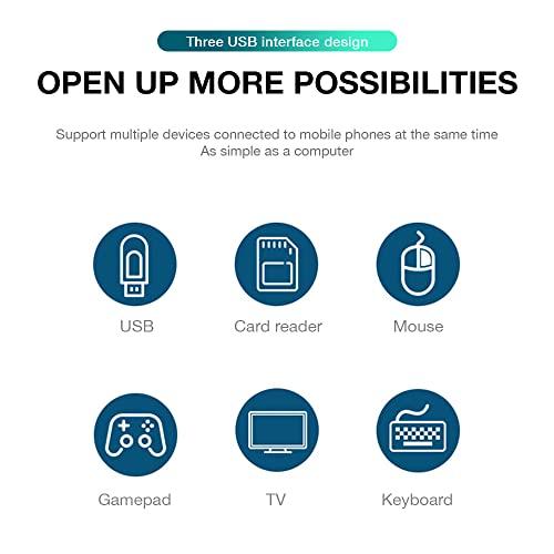 GloryKylin GKI Docking Station, USB C Mobile Phone to 4K HDMI Hub, 8-in-1 Charging Station, Support DP Alt Mode, Compatible with Samsung Dex Mode. Black