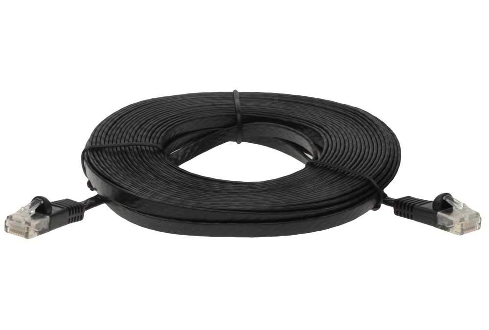 SF Cable 55 ft Cat 6 Unshielded (UTP) Flat Ethernet Network Cable-Black