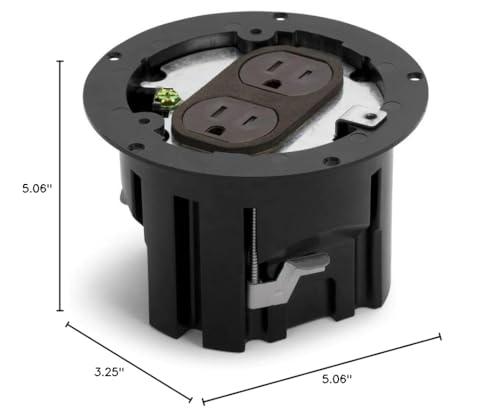 Lew Electric Lew Electric PBR1-FPDB Round Floor Box Kit | Hardwiring Required (Flip Lid, Dark Bronze) Hardwiring Required