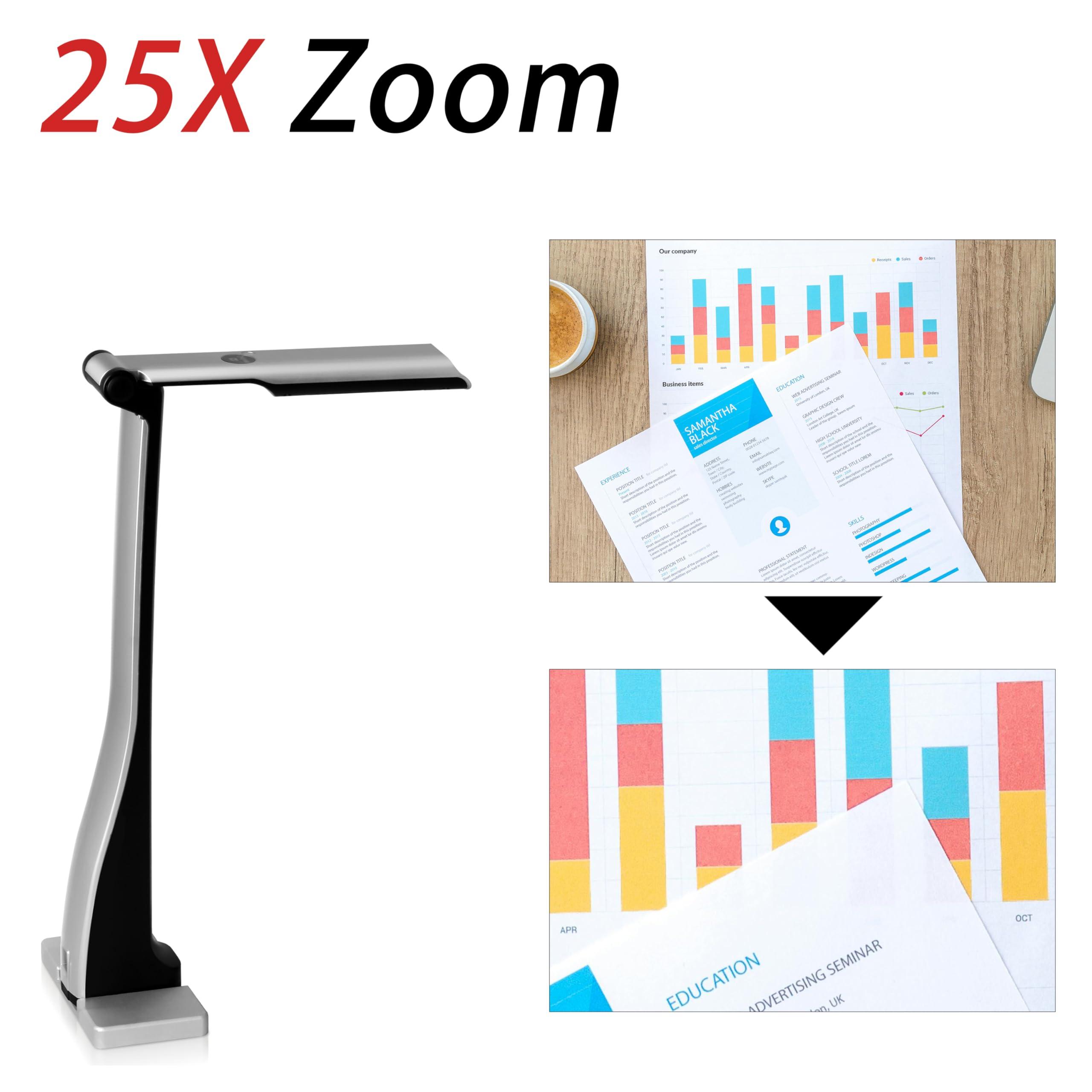 QOMO QOMO ScannerCam 22 Portable 8.0 MP USB Document Camera with Built-in Mic and LED Light for MAC, PC, Chromebook. Designed for Online Learning, Web Meeting and Document Scanning