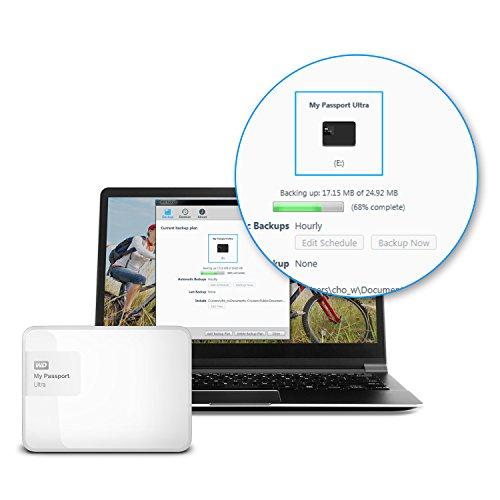 Western Digital WD 1TB White My Passport Ultra Portable External Hard Drive - USB 3.0 - WDBGPU0010BWT-NESN