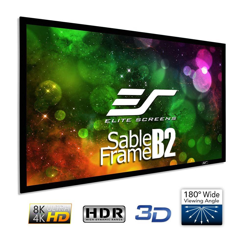 Elite Screens Elite Screens Sable Frame B2 Series 120-Inch Fixed Frame Projector Screen, 16:9 Ultra HD 4K/8K & Active 3D Ready, ISF Certified CineWhite UHD-B Material, Home Theater UST Projection Screens, SB120WH2