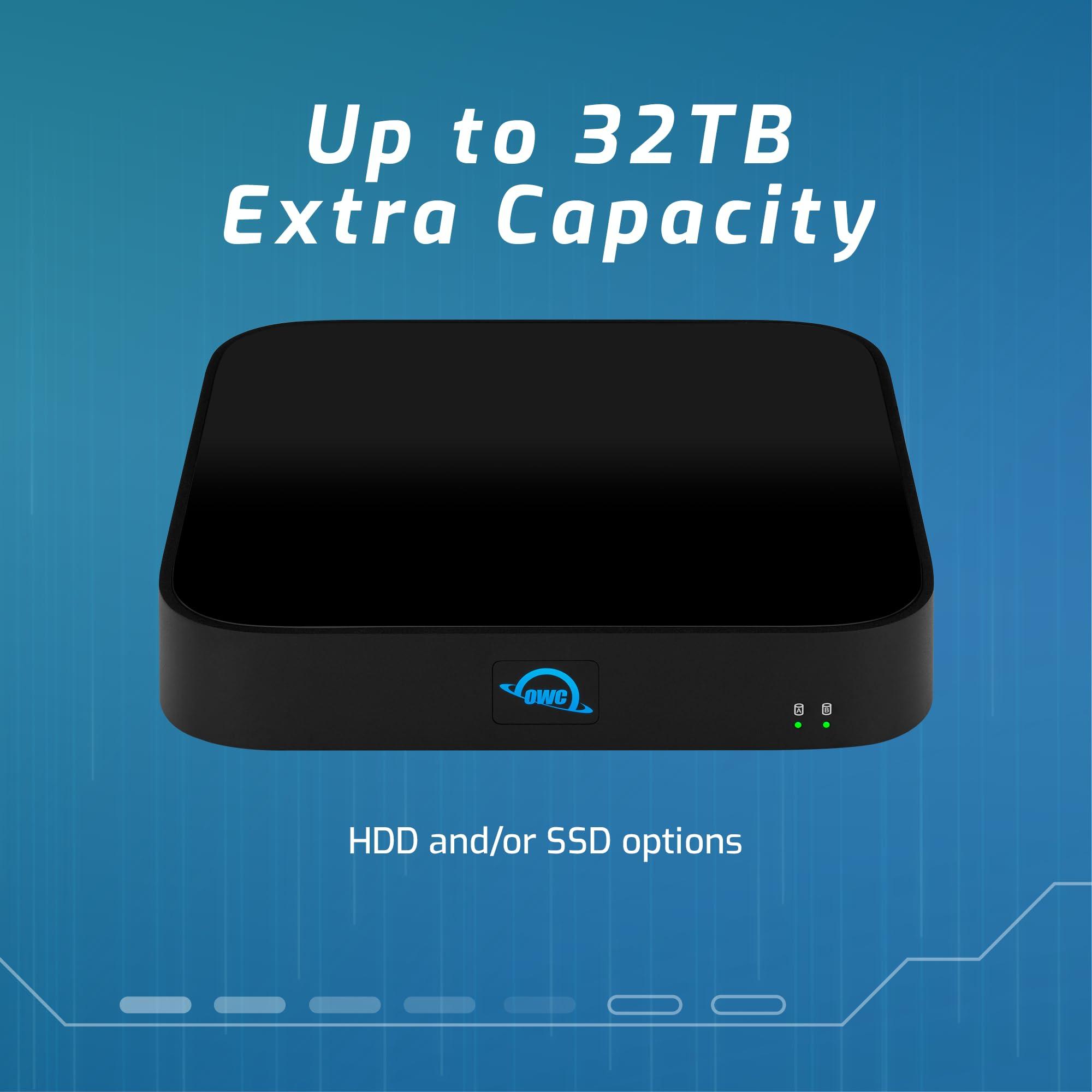 OWC OWC 20TB (20.0TB HDD 7200 RPM Drive) miniStack STX, Upgradeable,Stackable Expansion Solution and Thunderbolt Hub/Mini Dock for Mac Studio, Mac mini and Other Devices. Matte Black