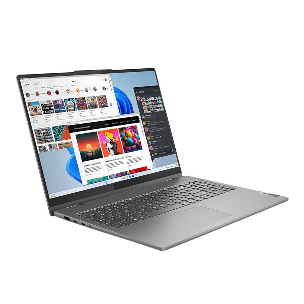 Lenovo Lenovo IdeaPad 5 16AHP9 16" 2-in-1 Laptop Computer - Luna Grey AMD Ryzen 7 8845HS 3.8GHz Processor; 16GB LPDDR5x Onboard RAM; 1TB Solid State Drive; AMD Radeon 780M Graphics