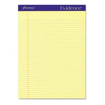 Ampad Ampad Evidence Perforated Writing Pads PAD,N/RULD,PERF,LTR,CAN (Pack of3)