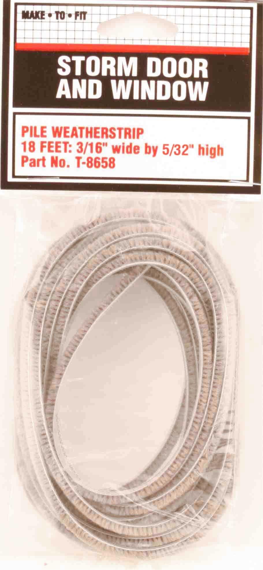 PRIME-LINE Prime-Line T 8658 3/16 inch Gray, Wool Pile, Weatherstrip (18 feet)