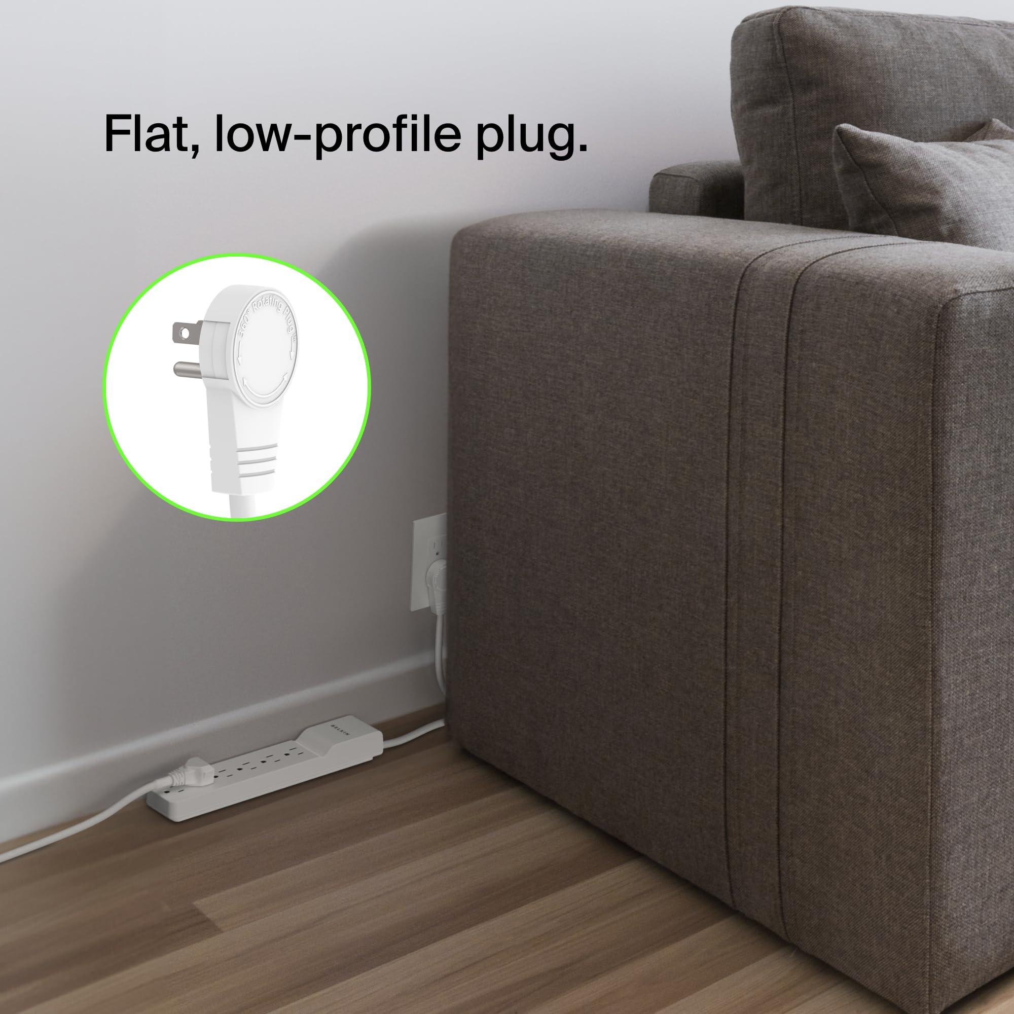 Belkin Belkin 6-Outlet Surge Protector Power Strip, 6ft Cord, 360 Rotating Plug - 1080 Joules Protection