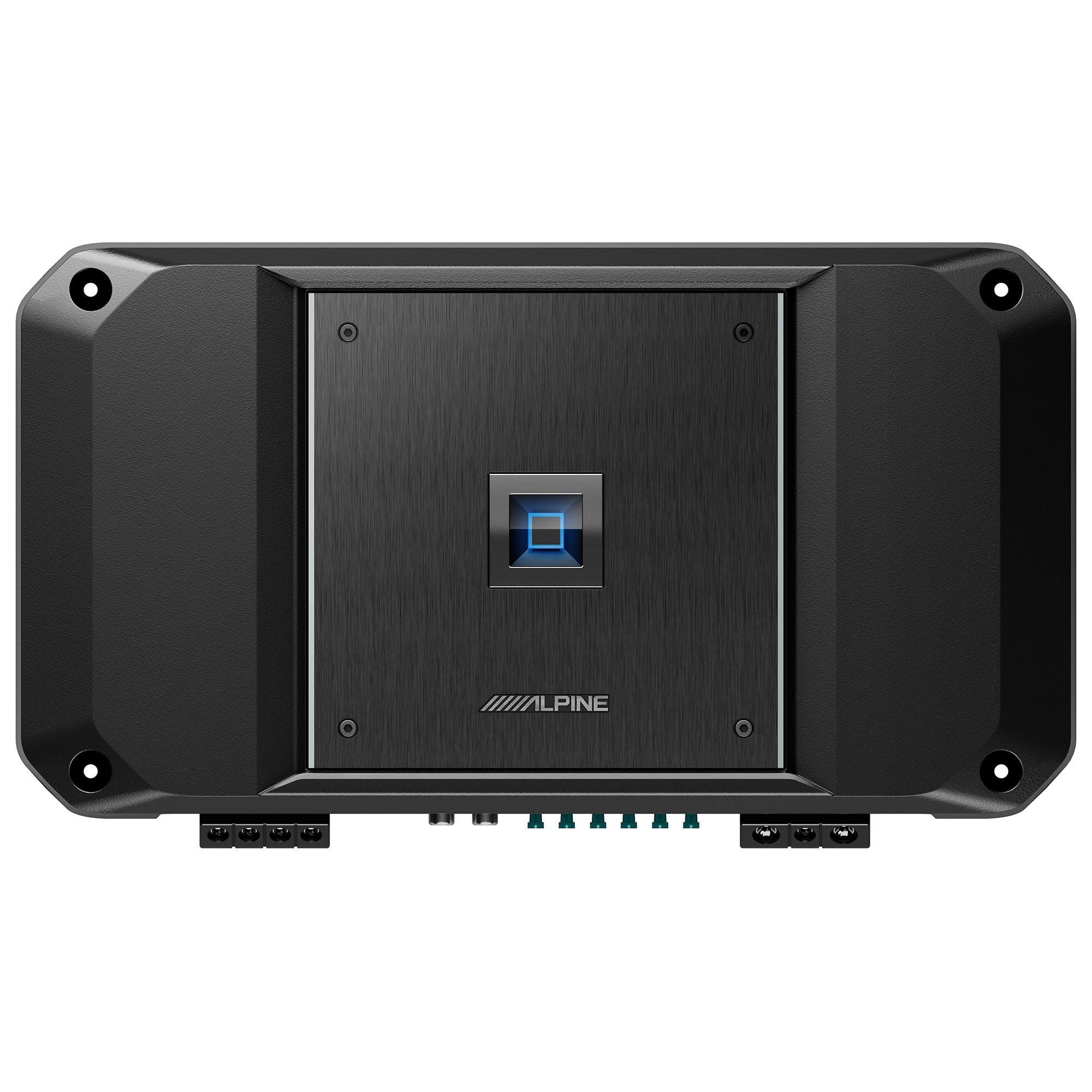 Alpine Alpine (2) R2-SB10V 10-inch R-Series Halo Preloaded Sub Enclosure Including ProLink w/ R2-A150M Amp, Rux Knob Bundle