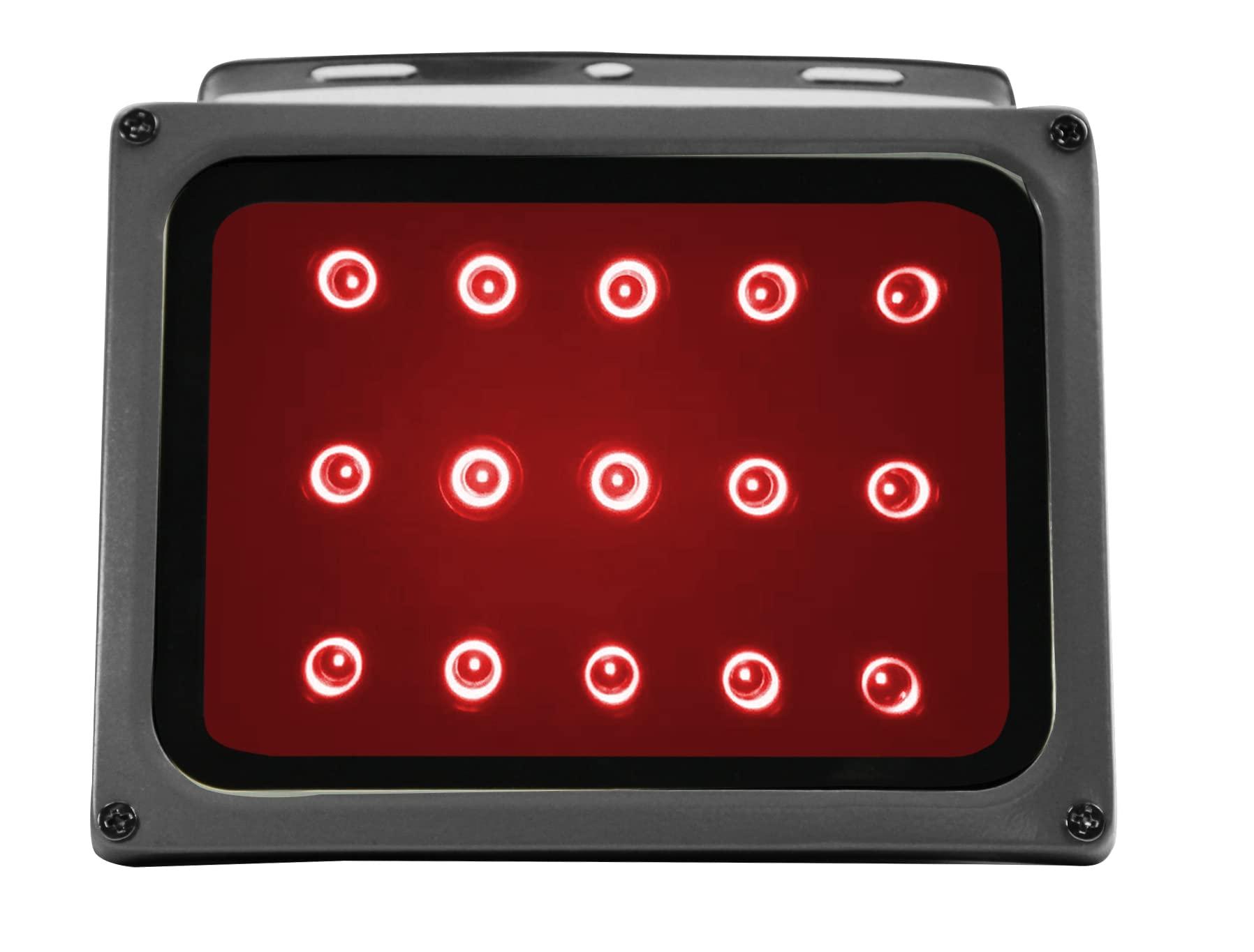 InstallerCCTV InstallerCCTV Infrared IR Illuminator Lamp Light Night Vision, 15 LEDs 30W, Wide Angle, Waterproof Light for Security CCTV Camera