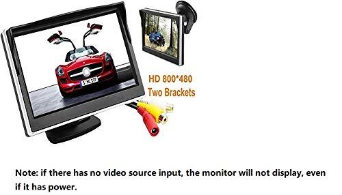 BW BW 5 Inch Digital Color TFT-LCD Car Monitor Car View Monitor with Two Brackets and Two Video Input, HD 800*480 High -resolution Picture & Full Color LCD Backlight Display for Car Rearview Backup Cameras/Car DVD/VCD/GPS/other Video Equipment