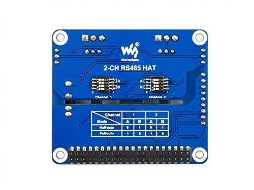waveshare 2-Channel Isolated RS485 Expansion HAT for Raspberry Pi Series Boards with Embedded Protection Circuits, Adopt SC16IS752+SP3485 Solution,Converts SPI to RS485