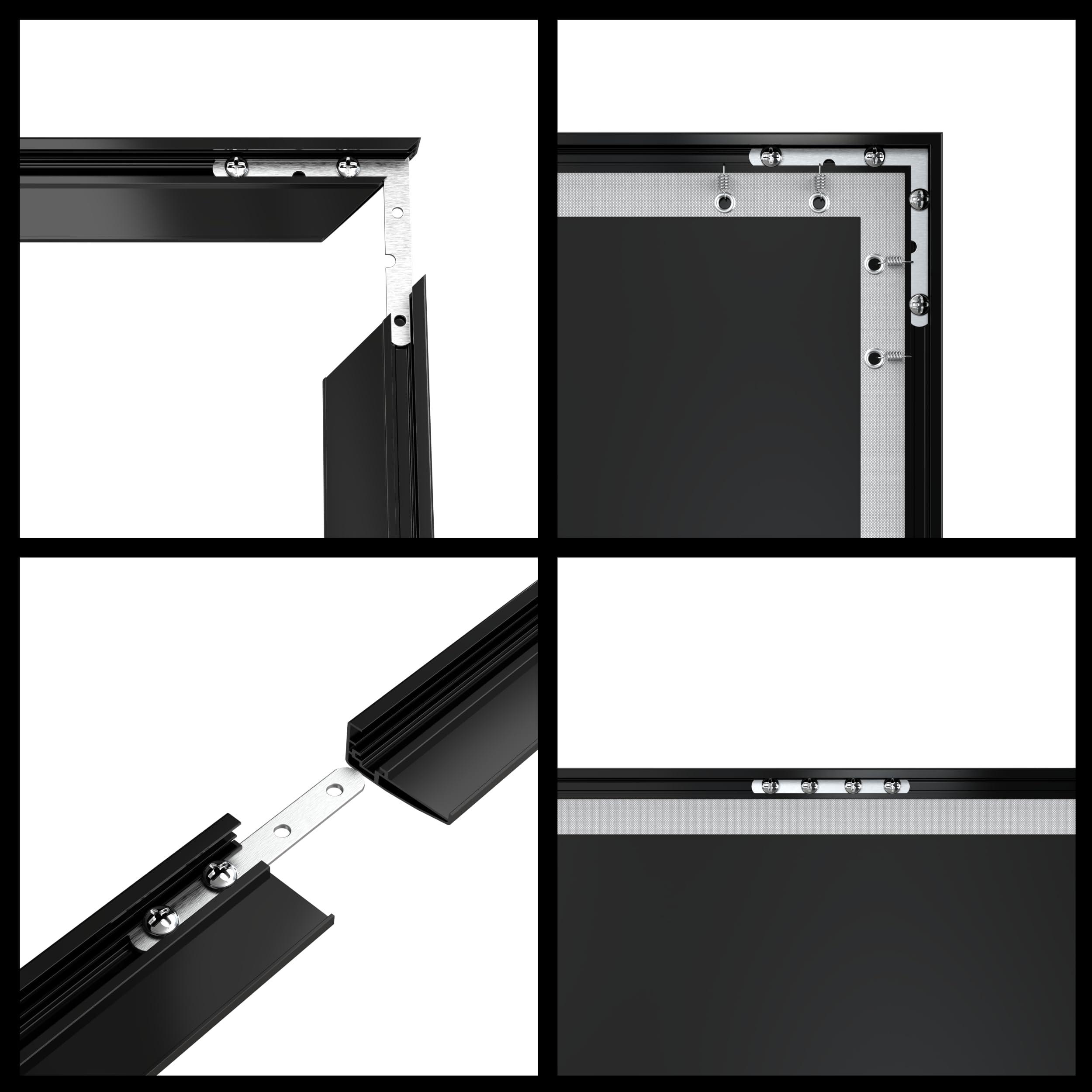 KHOMO GEAR KHOMO GEAR Fixed Frame Projector Screen - Matte 200 inch - Hang on Wall - 4K - 8K Ultra HD, HDTV, HDR & Active 3D, Ultra Short Throw - 16:9 Format