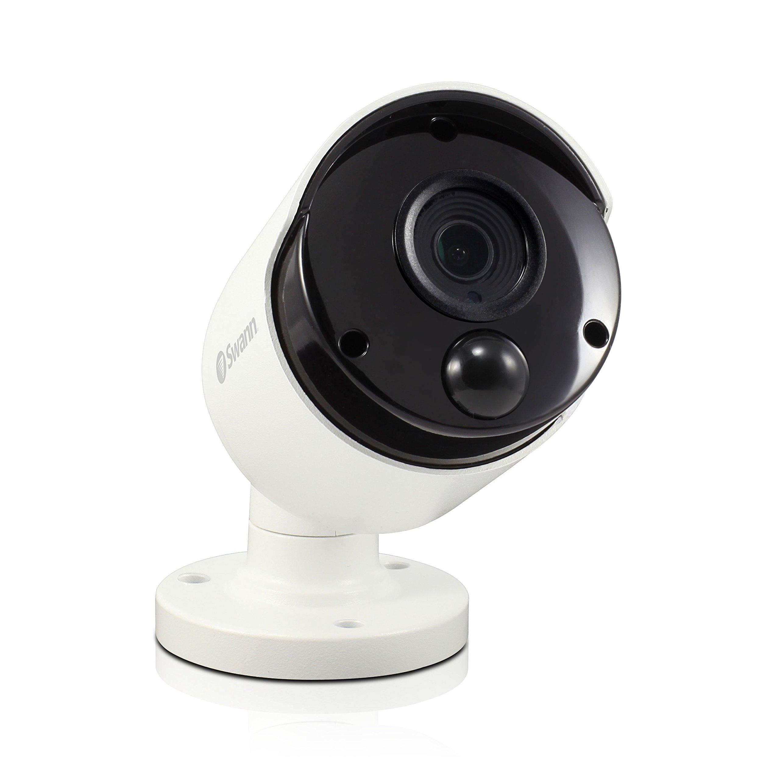 Swann Swann Wired PIR Bullet Security Camera, 5MP Super HD Surveillance Cam with Infrared Night Vision, Thermal, Heat & Motion Sensing, Add to DVR with BNC, SWPRO-5MPMSB