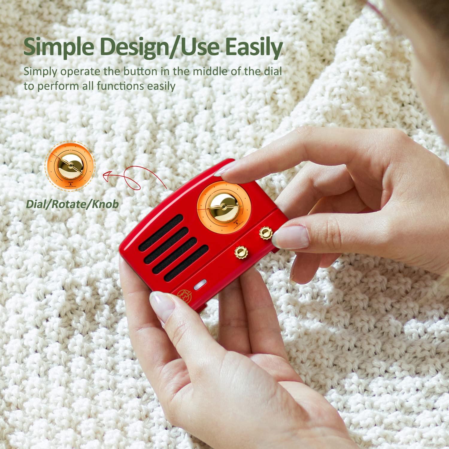 Muzen Muzen OTR Magnetic Sticker Speaker Portable Bluetooth Speaker,Apply for Metal Surface, Wireless Bluetooth 5.3 and Type-C Charge, Mini Size with Big Loud, Retro Style Home Accessory