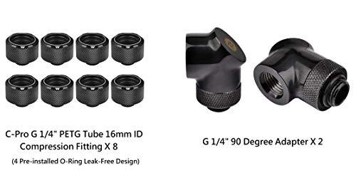 Thermaltake Thermaltake Pacific CL360 Max D5c Res/Pump 16.8 Million Color RGB (Alexa, Razer Chroma) Software Enabled Copper Radiator PETG Hard Tube Water Cooling Kit CL-W259-CU00SW-A