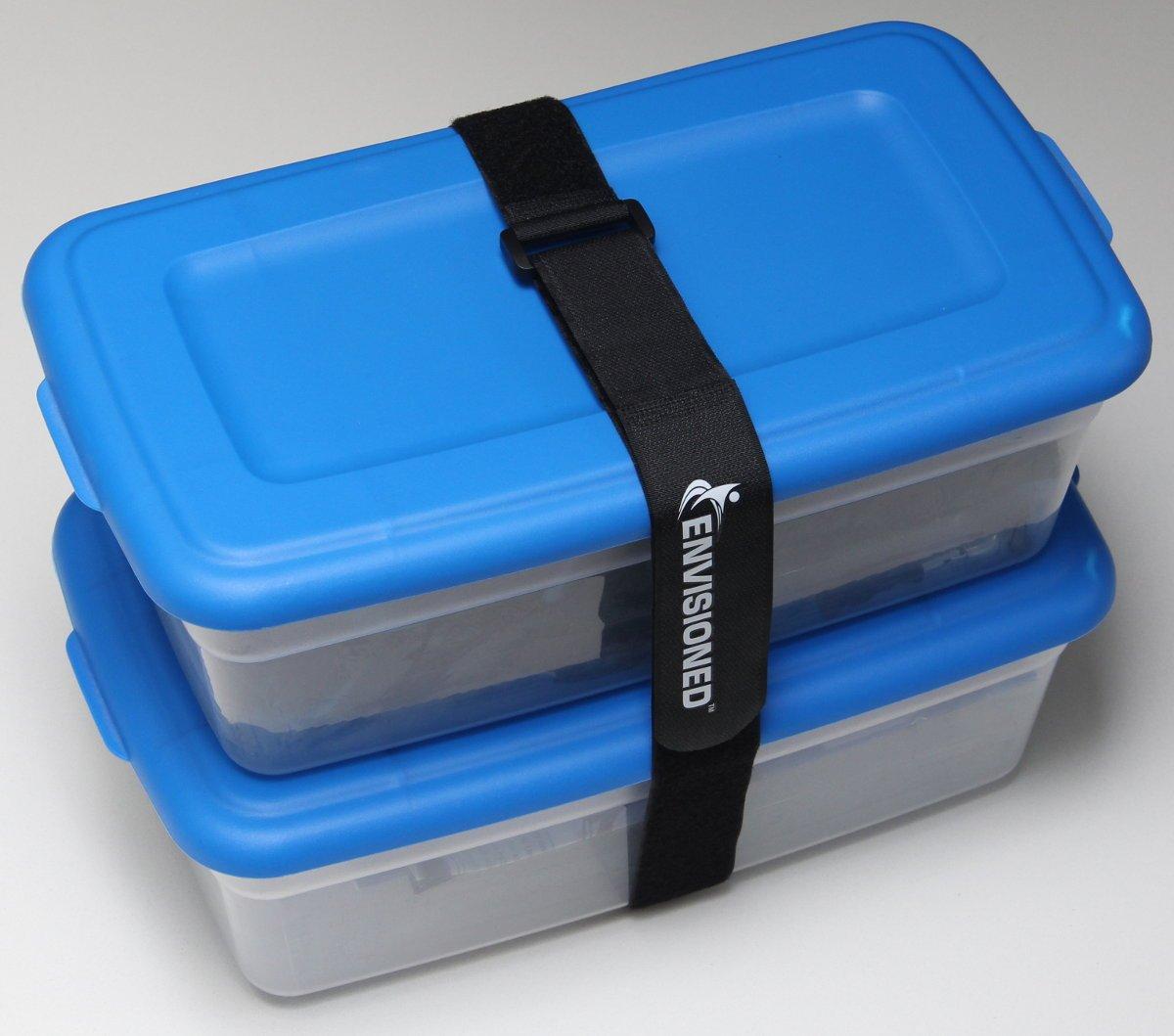 ENVISIONED Elastic Reusable Cinch Straps 1.5" x 20" - 6 Pack Multipurpose Quality Hook and Loop Securing Straps