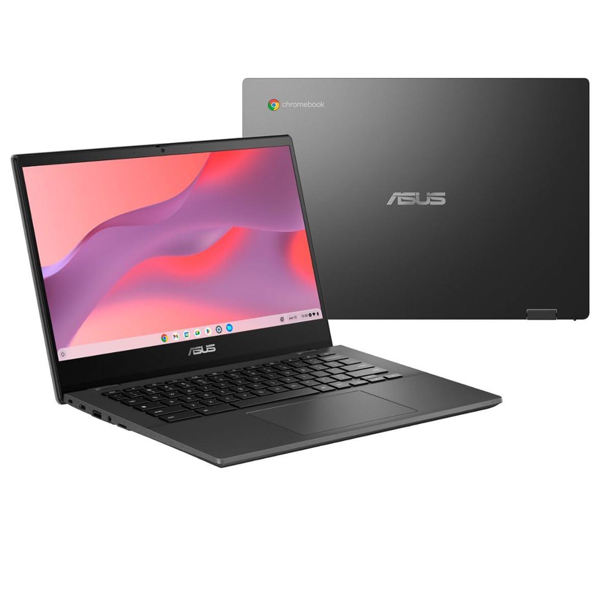 ASUS ASUS Chromebook for Student and Business, 14" HD Anti-Glare Display, MediaTek Kompanio 520, 4GB RAM, 64GB eMMC, Micro SD Card Reader, TB 4, Wi-Fi 6, Webcam, PDG HDMI Cable, Chrome OS, Gravity Gray