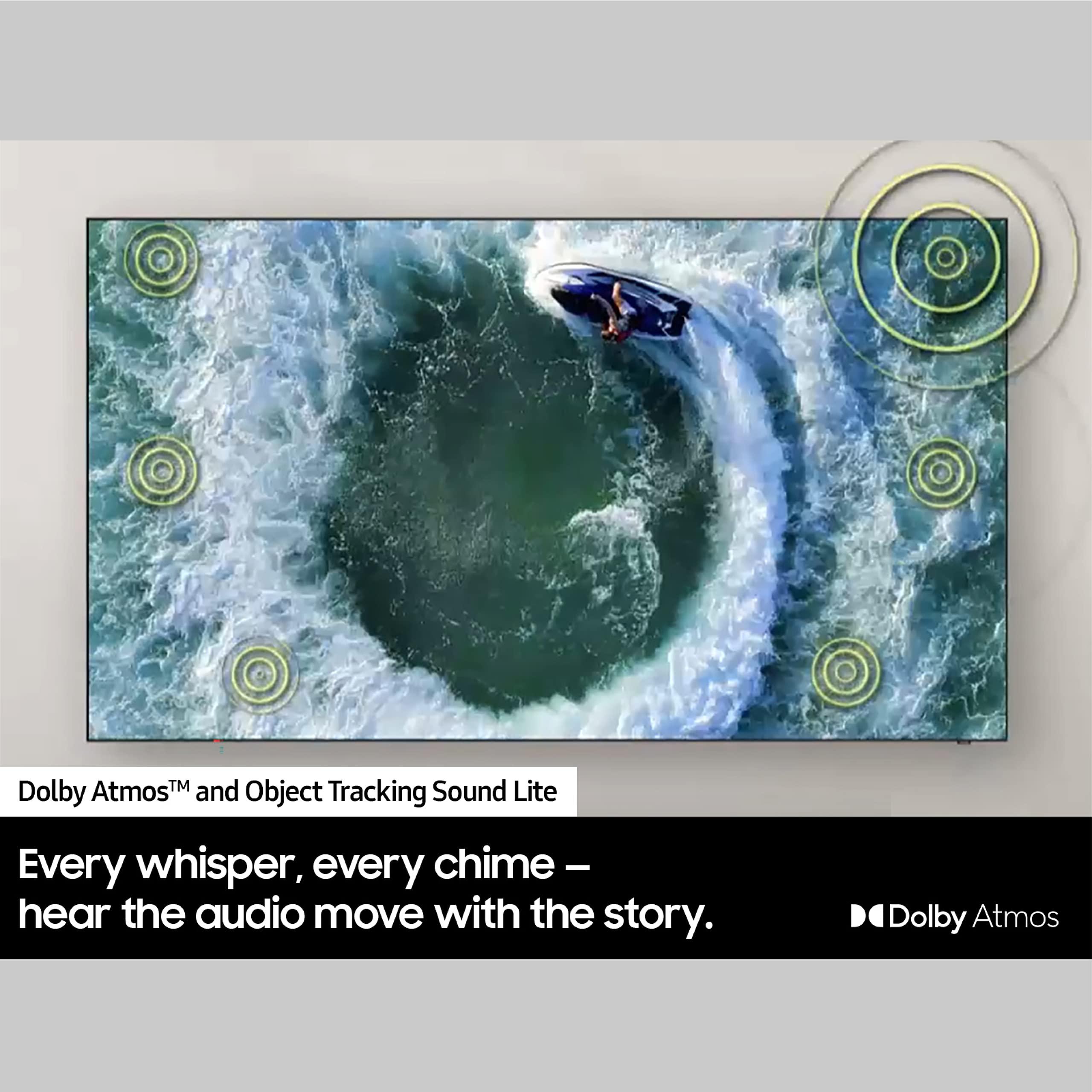 SAMSUNG SAMSUNG 65-Inch Class OLED 4K S90C Series Quantum HDR, Dolby Atmos Object Tracking Sound Lite, Ultra Thin, Q-Symphony 3.0, Gaming Hub, Smart TV with Alexa Built-in (QN65S90C, 2023 Model), Titan Black