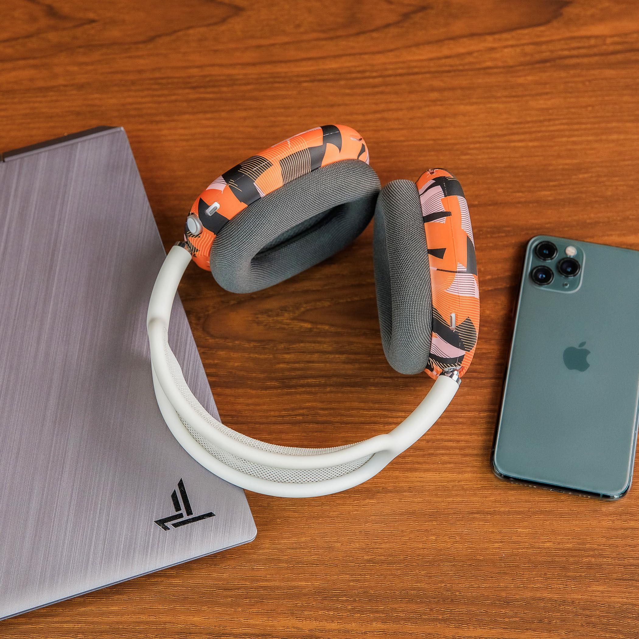 WC WC ShellZ Max - Protective Headphone Exterior Shell Covers for Airpods Max Made by Wicked Cushions | Made with Premium Silicone | Orange Prism