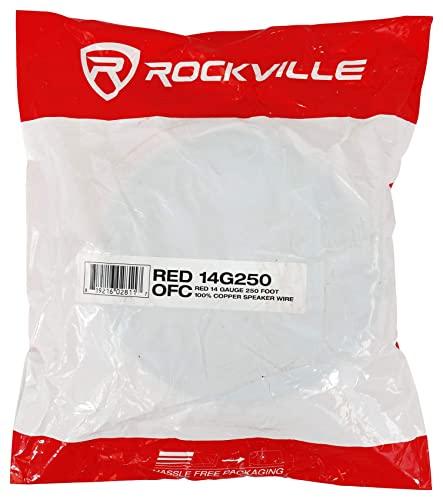 Rockville Rockville RED 14G250 OFC 14 Gauge 250 Foot 100% Copper Speaker Wire Car Audio