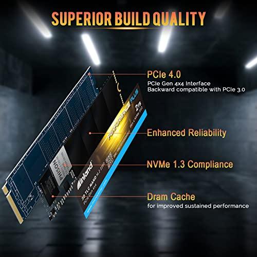 INLAND INLAND 2TB Performance Plus NVMe Internal Gaming SSD Solid State Drive Optimized for PS5 - Gen4 PCIe, M.2 2280, DRAM Cache, TLC 3D NAND Flash, Up to 7000MB/s