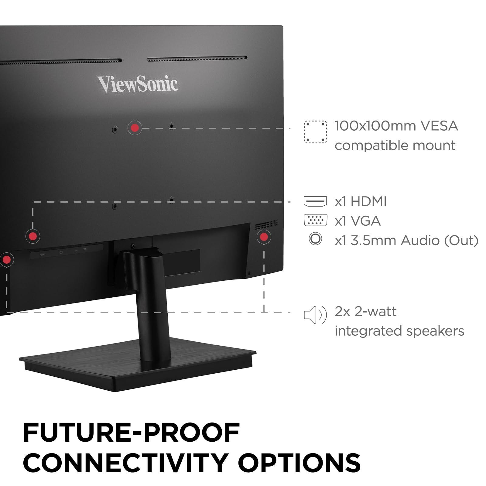 ViewSonic ViewSonic VA2709M 27 Inch IPS Full HD 1080p Monitor with 100Hz, Thin Bezels, Eye Care, HDMI, VGA Inputs for Home and Office