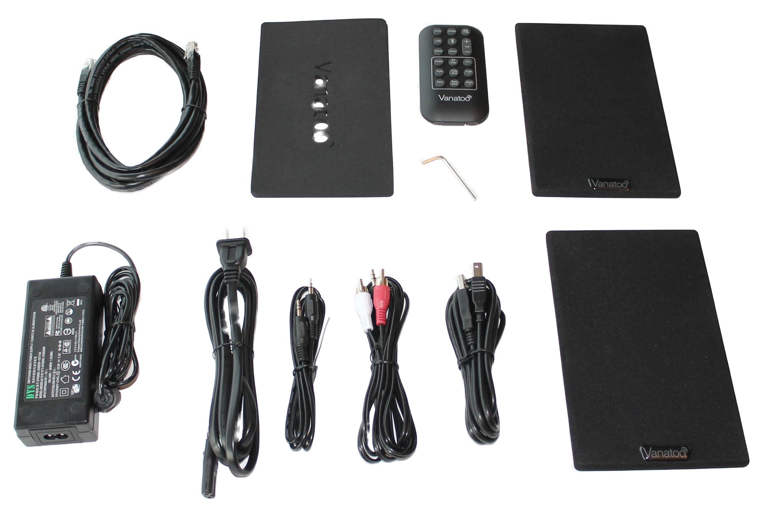 Vanatoo Vanatoo Transparent Zero Plus Near Field Studio Monitor Speakers Pair for TV, PC, Gaming. 120 Watt Powered Speakers for Desktop and Room use. AUX, USB, Bluetooth, Toslink Optical, Remote Control.