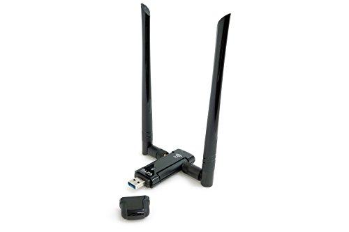 ALFA Network ALFA Network AWUS036AC Long-Range Wide-Coverage Dual-Band AC1200 USB Wireless Wi-Fi Adapter w/ High-Sensitivity External Antenna - Windows, MacOS & Kali Linux Supported
