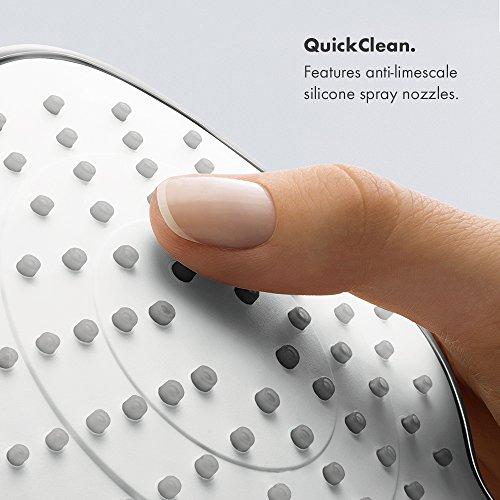 hansgrohe hansgrohe Raindance S 5-inch Showerhead Easy Install Modern 3-Spray RainAir, BalanceAir, Whirl Air Infusion with Airpower with QuickClean in Brushed Nickel, 27495821,Small