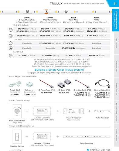 American Lighting American Lighting STL-WW-33 Trulux Standard Grade Indoor Single Color Tape Light Kit, 32.8-feet, Warm White