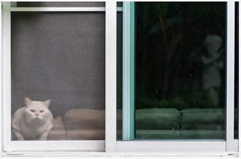 USA WindowScreens Window Screens Pre-Framed, Ready to Hang - Home Replacement Window Screens - Custom Sizes, Colors & Options - Frame Color: (White), Material Type: (Fiberglass Screen - Gray)