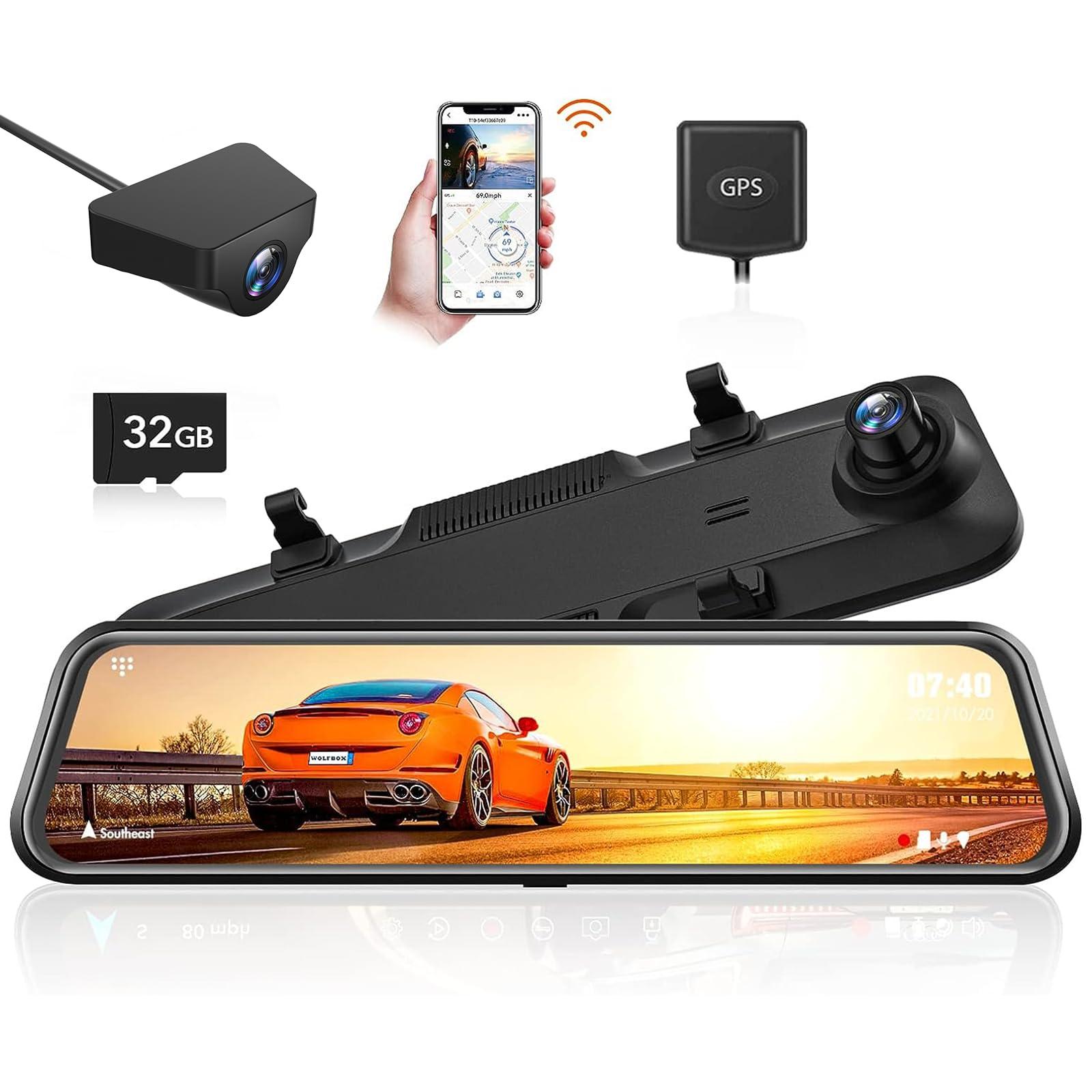 WOLFBOX WOLFBOX G840H Mirror Dash Cam & Circular Polarizing Lens