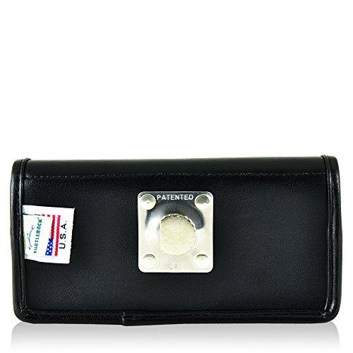 TurtleBack Turtleback Belt Case Compatible with iPhone 5S SE Juice Pack Helium, Air, Plus, Space Pack Black Holster Leather Pouch with Heavy Duty Rotating Ratcheting Belt Clip Horizontal
