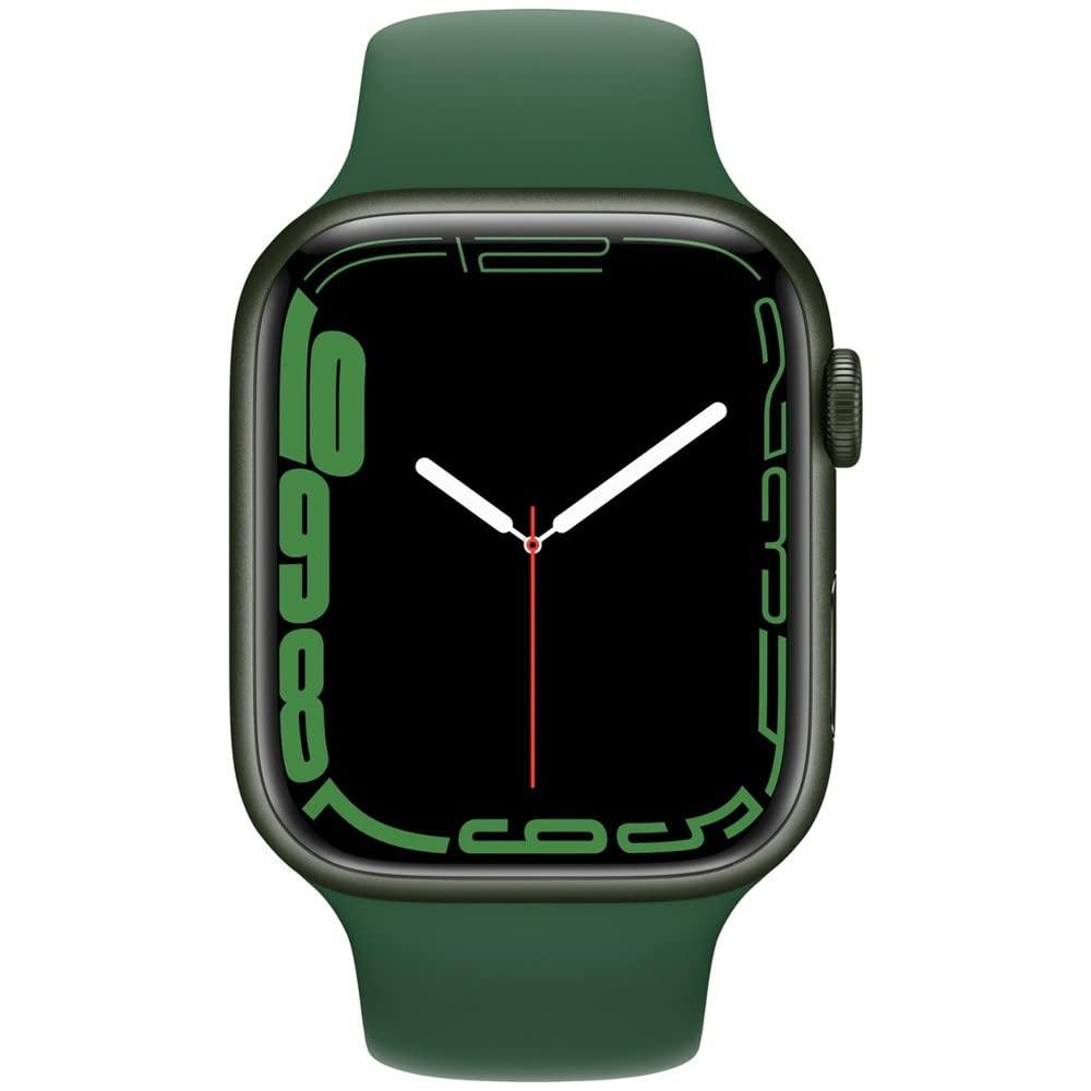 Apple Apple Watch Series 7 (GPS + Cellular, 45mm) Green Aluminum Case with Clover Sport Band, Regular (Renewed)
