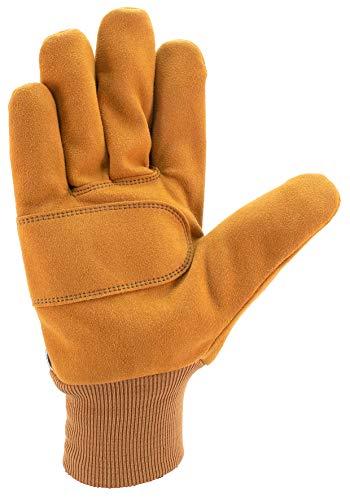 Carhartt Carhartt Men's Suede Work Glove with Knit Cuff, Brown, Large