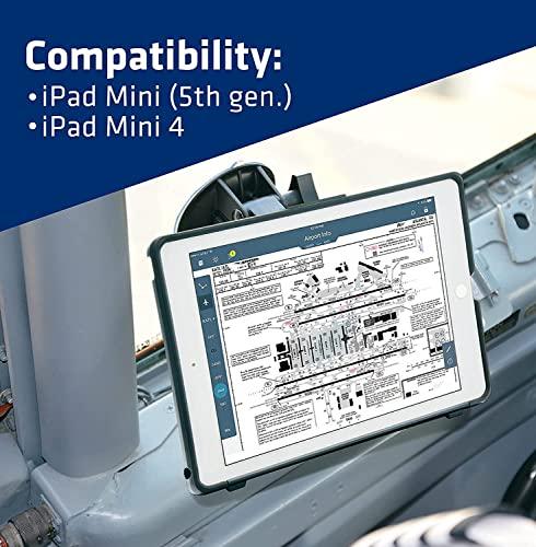 PIVOT PIVOT MN5 Versatile Tablet Case - Fits iPad Mini 5th gen & iPad Mini 4-360 Degree Protection - for Professional Pilots, General Aviation - Gray