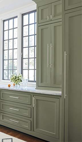 Amerock Amerock | Cabinet Pull | Sterling Nickel | 21-7/16 inch (544 mm) Center to Center | Bar Pulls | 1 Pack | Drawer Pull | Drawer Handle | Cabinet Hardware