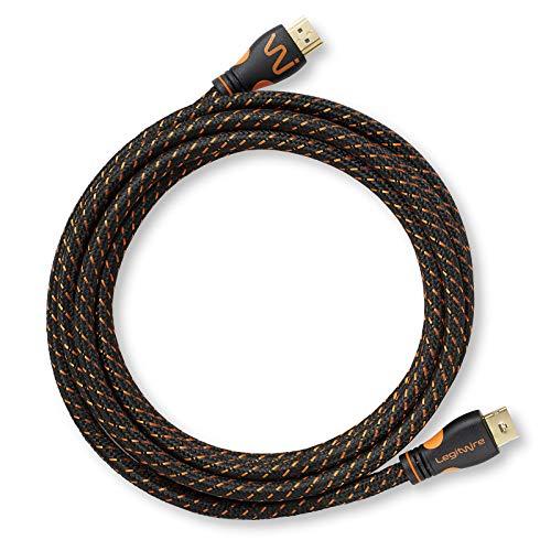 LegitWire LegitWire 10 ft 4K High Speed HDMI Cable - 18Gbps HDMI 2.0 (4K @ 60hz HDR UHD 4:4:4 Chroma) - Ethernet - Locking Head - Deep Color Ultra HD with ARC, 3D, HDCP 2.2, 28AWG, Gold Plated